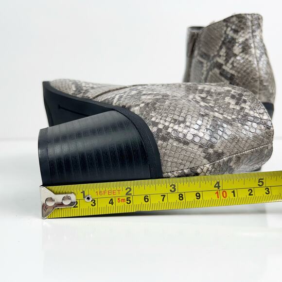 CLOUDWALKERS Ankle Booties Python Snakeskin Cushioned Black Gray Women's Size 8W - Picture 10 of 12